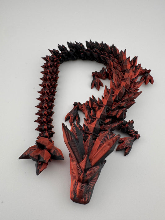 X-Large Crystal Dragon- Multi Colours 36" Long