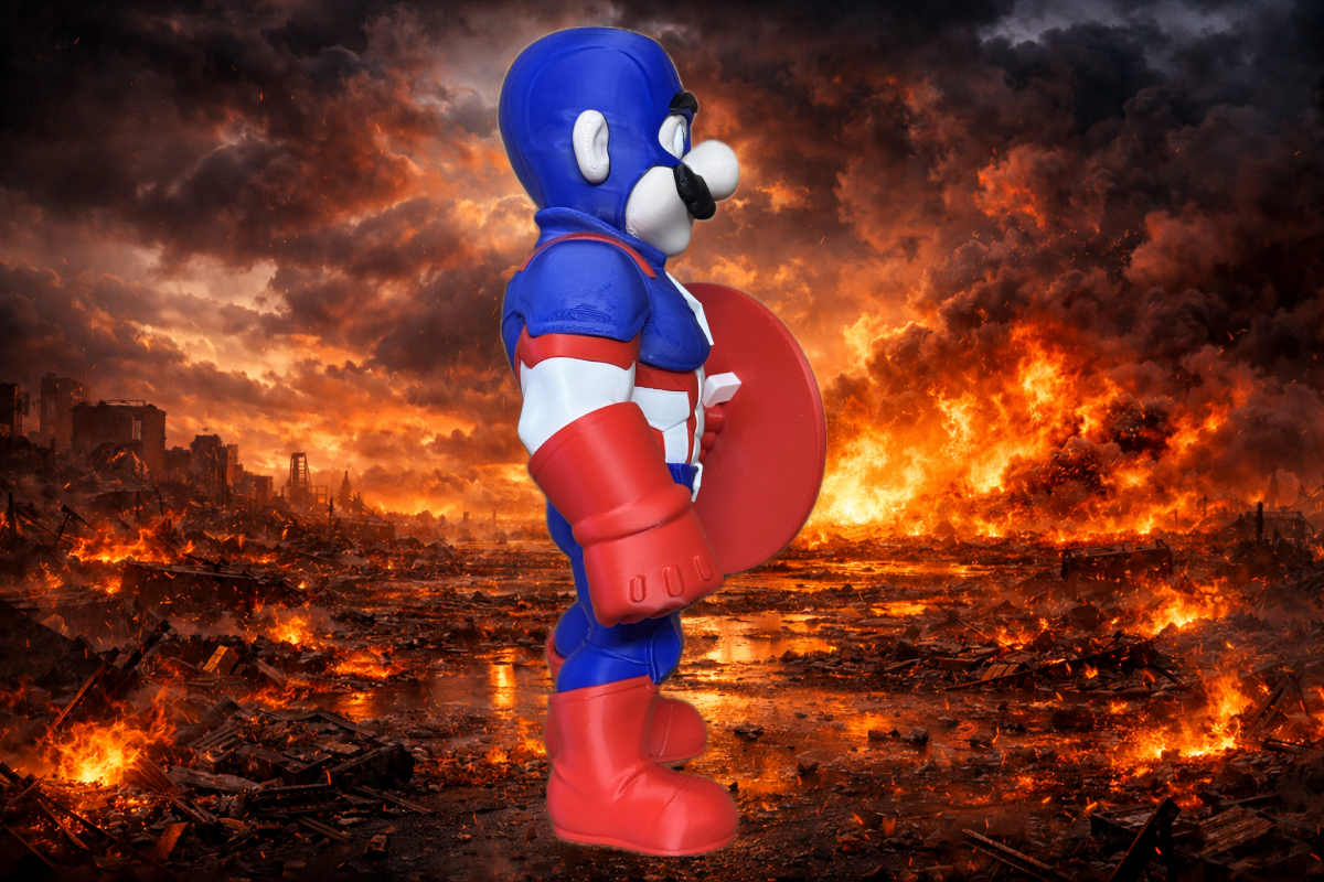 Captain Marica - Mushroom Kingdom Display Figure - Myth & Motion by The Braysdown Workshop