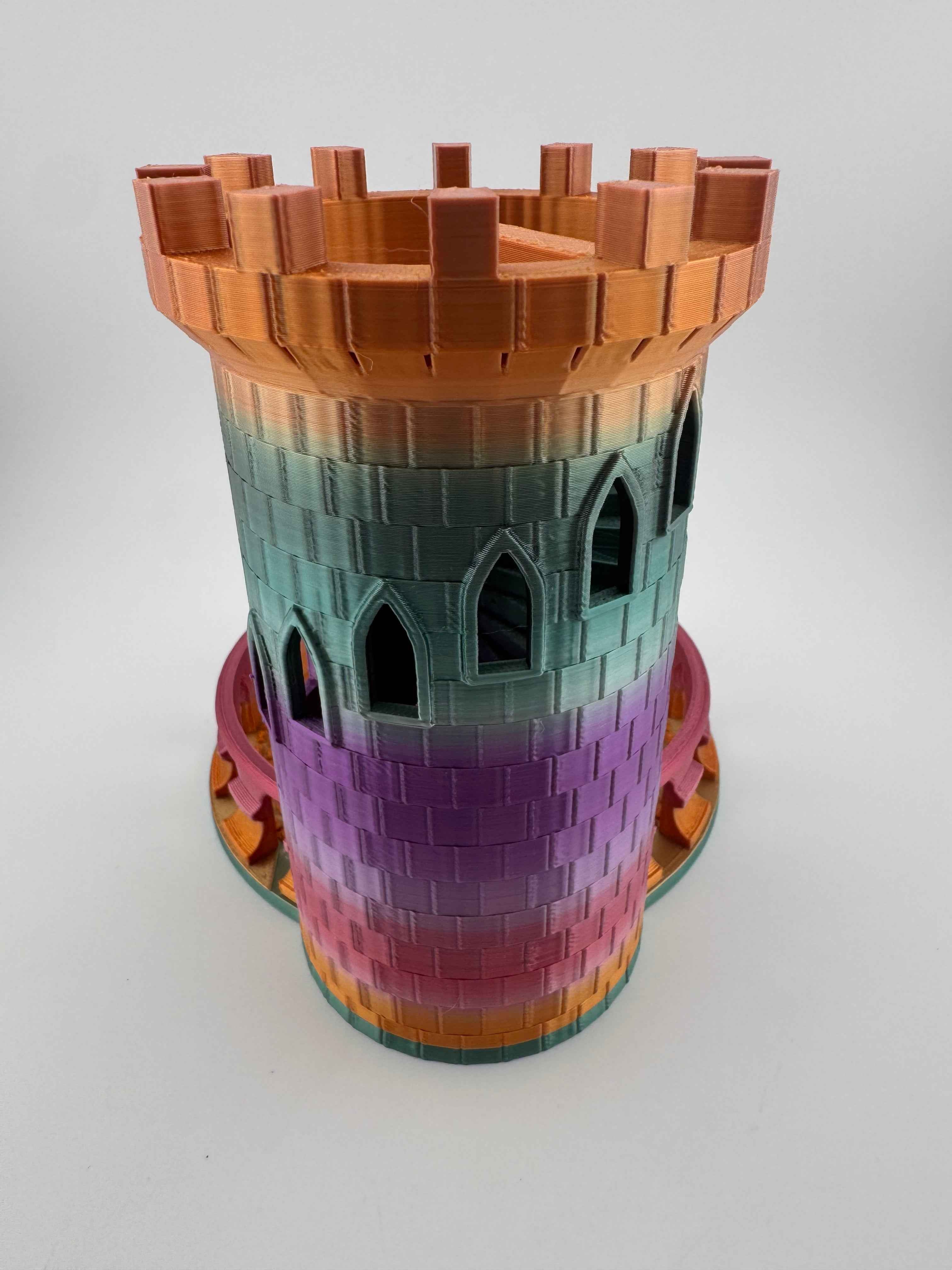 Dice Tower - Rainbow castle - Myth & Motion by The Braysdown Workshop