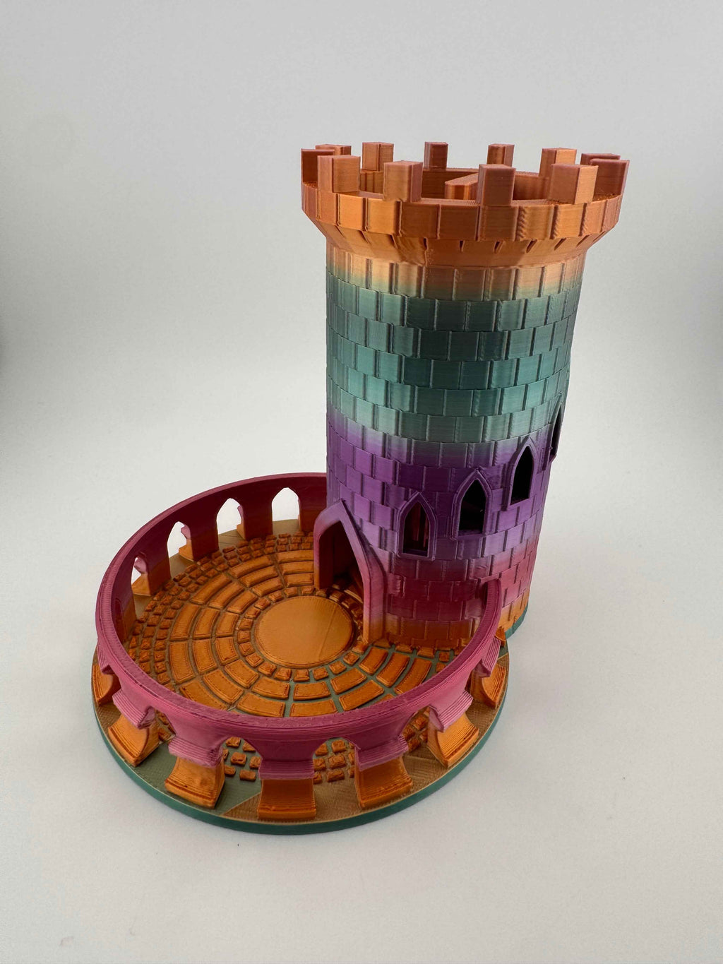 Dice Tower - Rainbow castle - Myth & Motion by The Braysdown Workshop