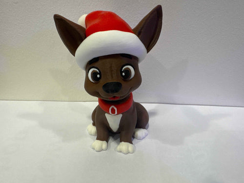 Christmas cute dog with hat - Myth & Motion by The Braysdown Workshop