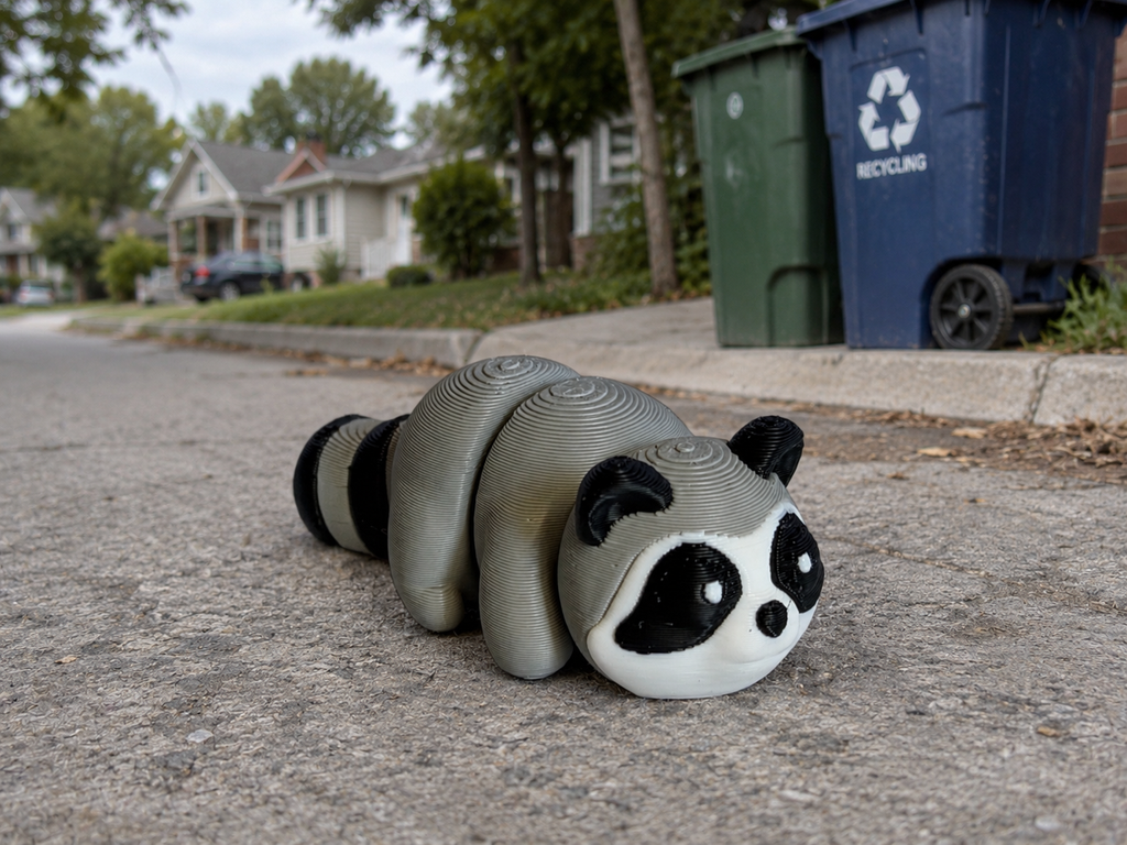 Racoon Fidget Toy - No trash here