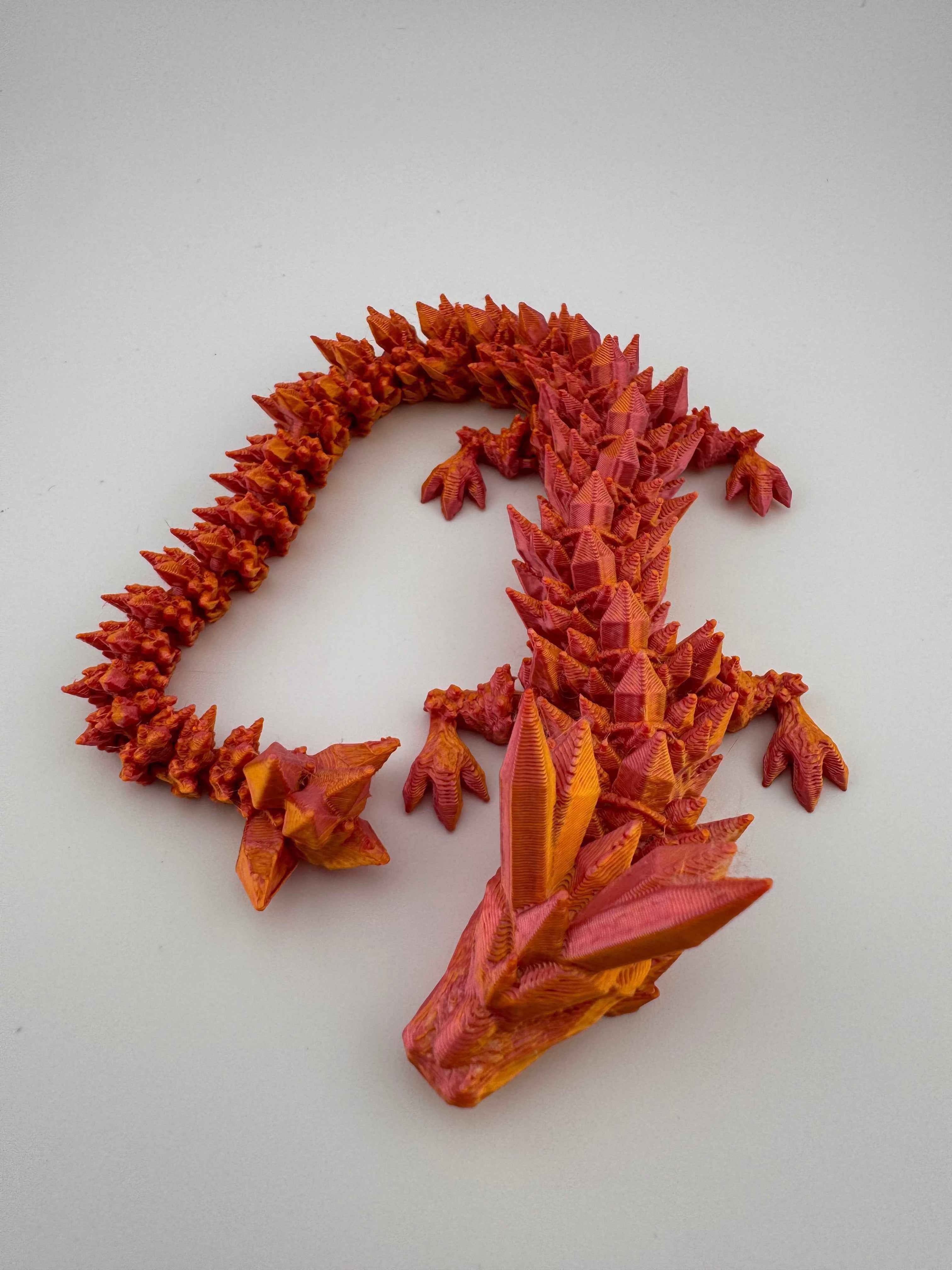 X-Large Crystal Dragon- Multi Colours 36" Long - Myth & Motion by The Braysdown Workshop