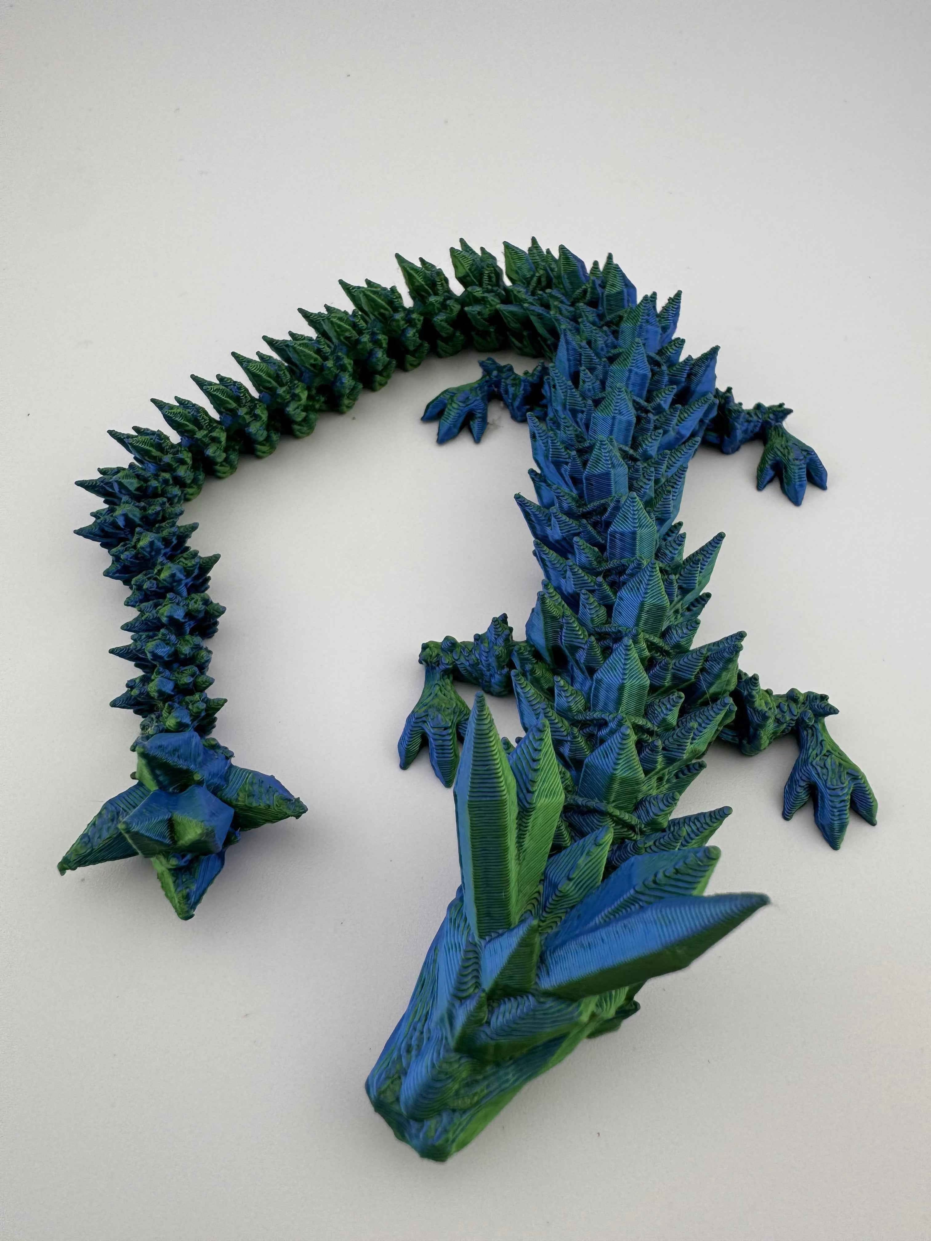 X-Large Crystal Dragon- Multi Colours 36" Long - Myth & Motion by The Braysdown Workshop