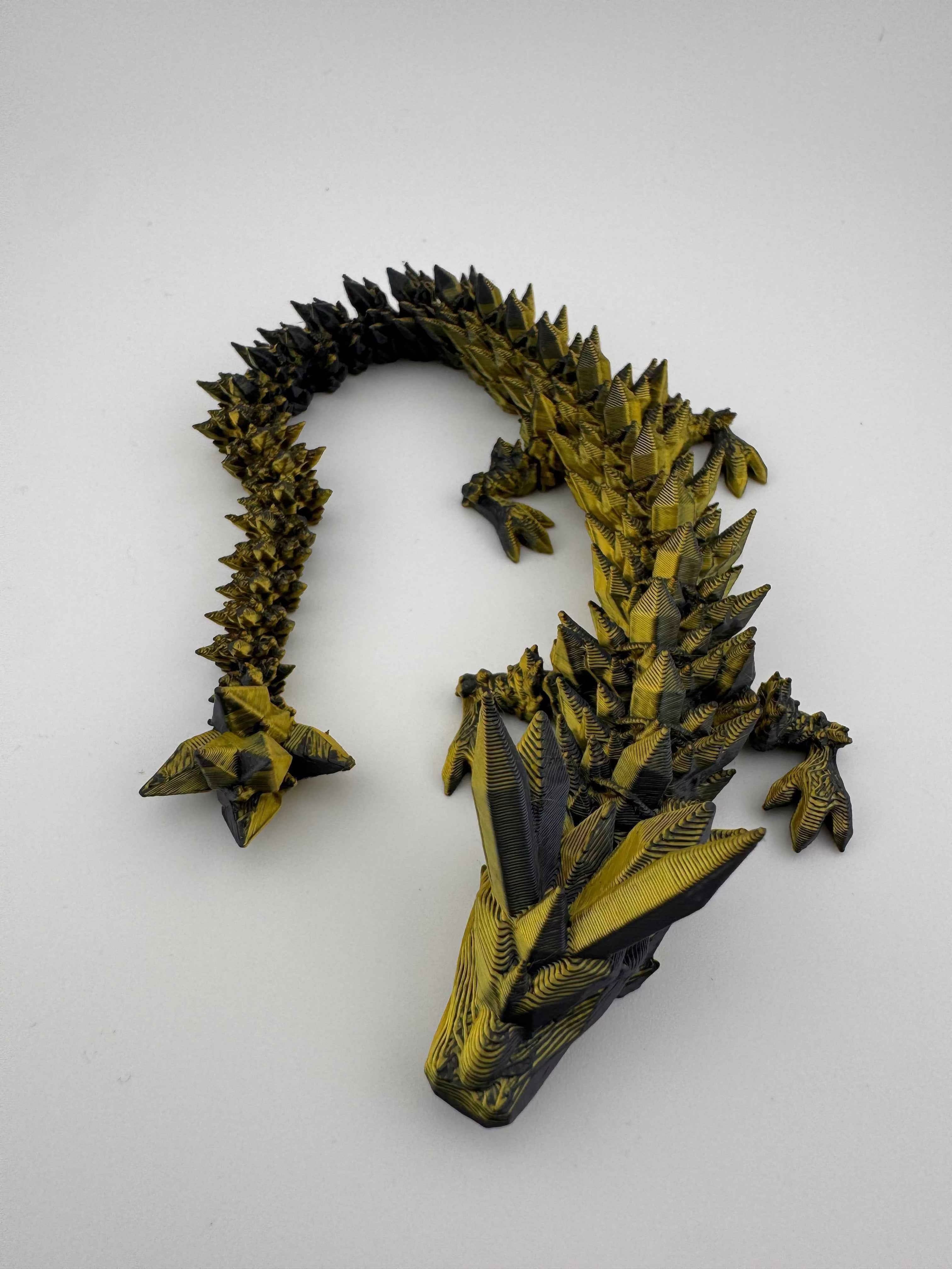 X-Large Crystal Dragon- Multi Colours 36" Long - Myth & Motion by The Braysdown Workshop