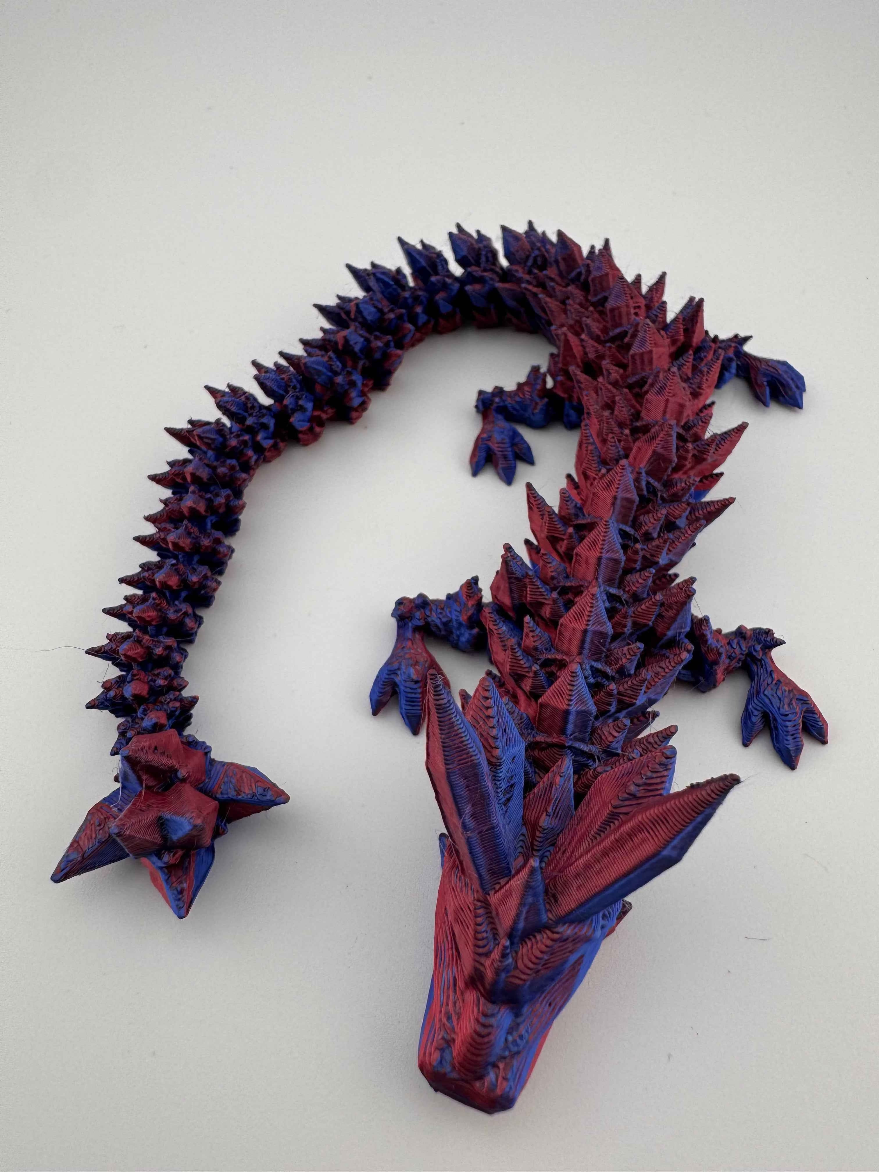 X-Large Crystal Dragon- Multi Colours 36" Long - Myth & Motion by The Braysdown Workshop