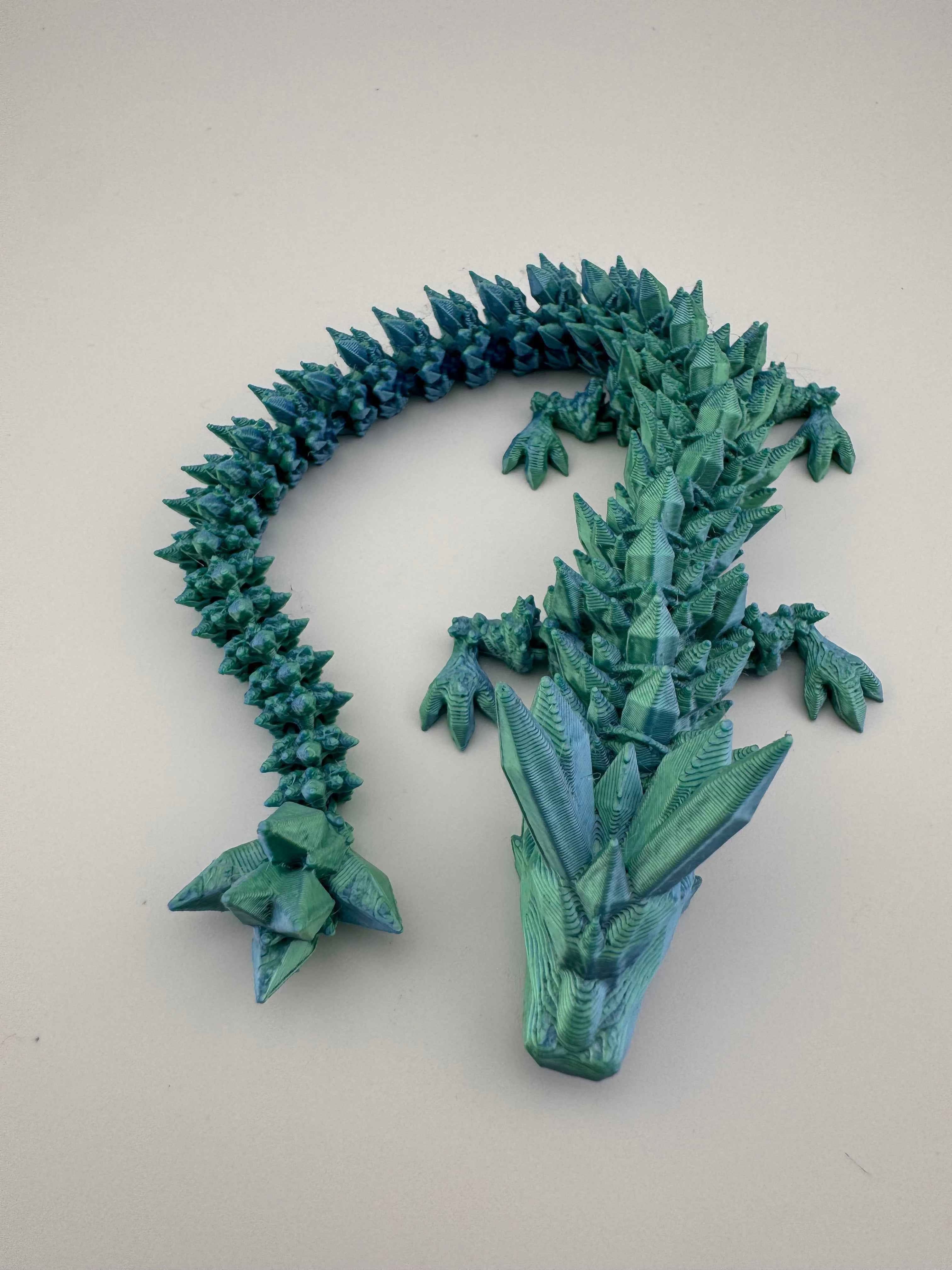 X-Large Crystal Dragon- Multi Colours 36" Long - Myth & Motion by The Braysdown Workshop