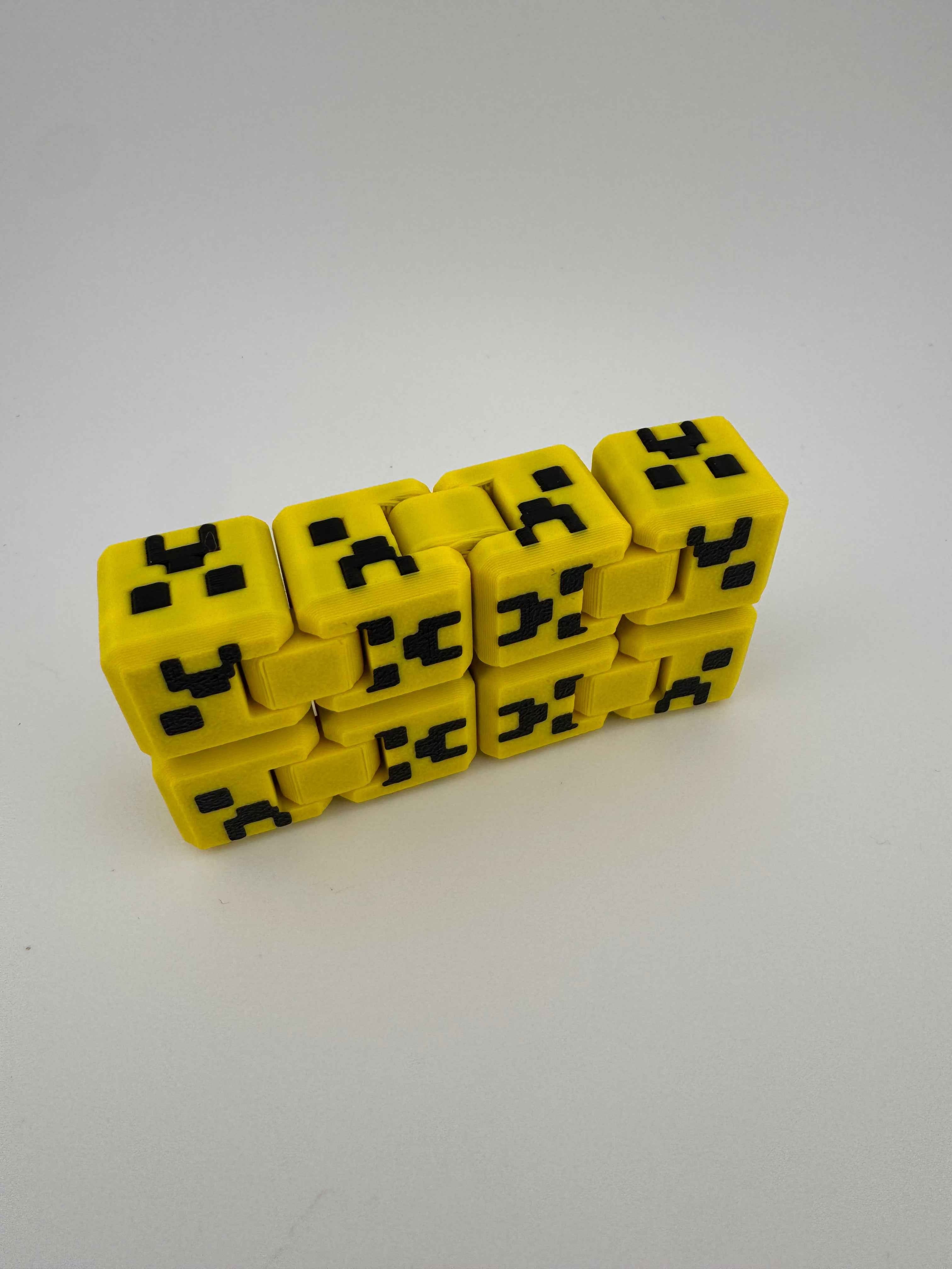 Minecraft inspired infinity cube - creeper style - Myth & Motion by The Braysdown Workshop