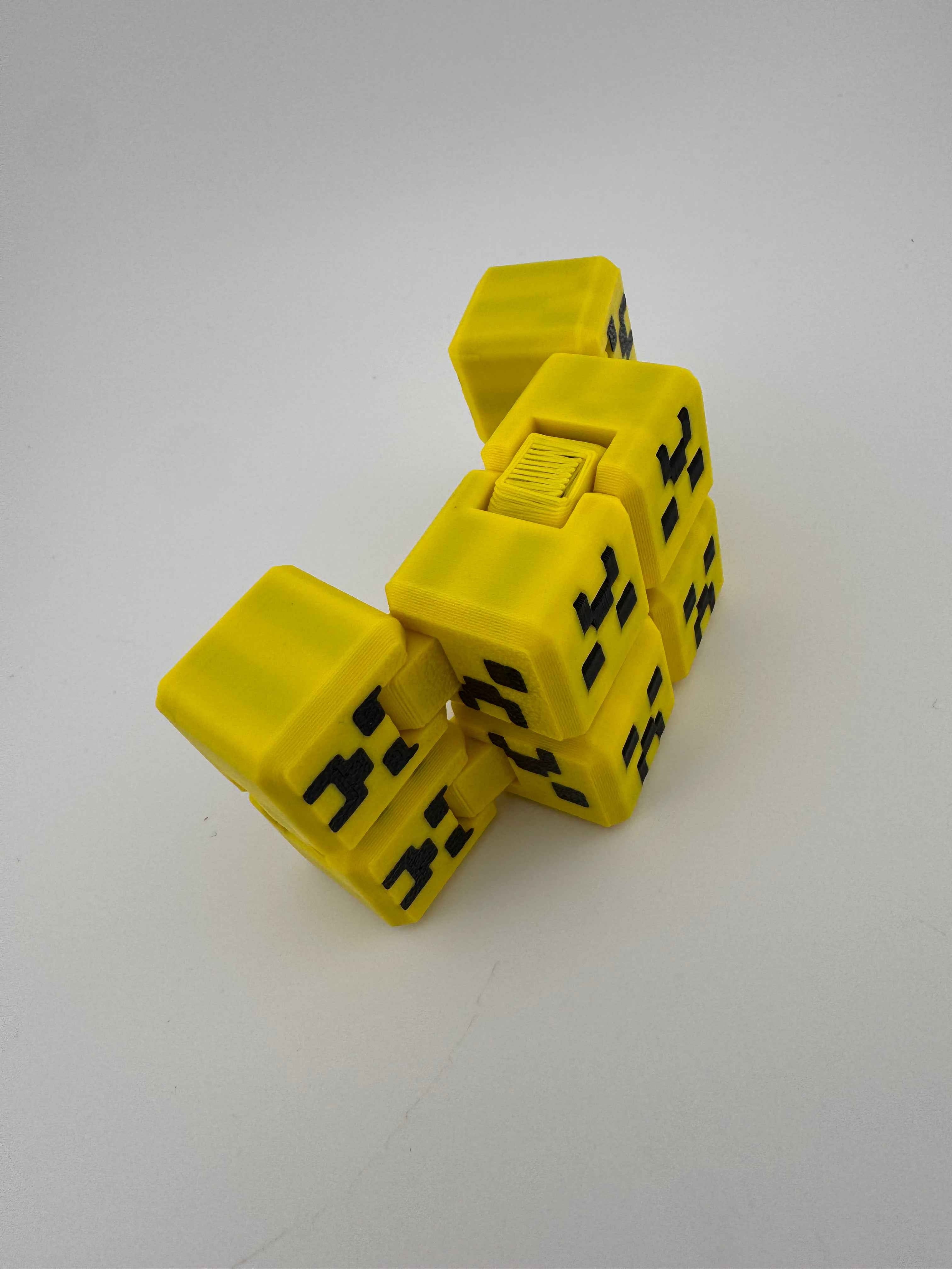 Minecraft inspired infinity cube - creeper style - Myth & Motion by The Braysdown Workshop