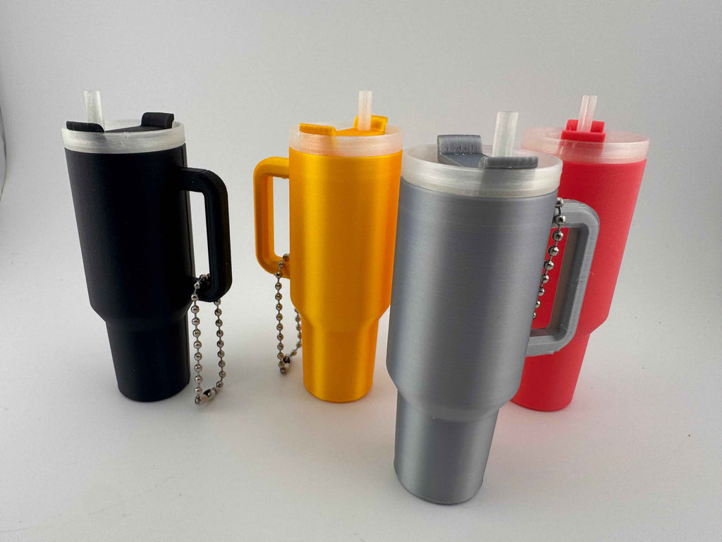 Stanley style tumbler keychain - perfect for carrying chapsticks or similar - Myth & Motion by The Braysdown Workshop