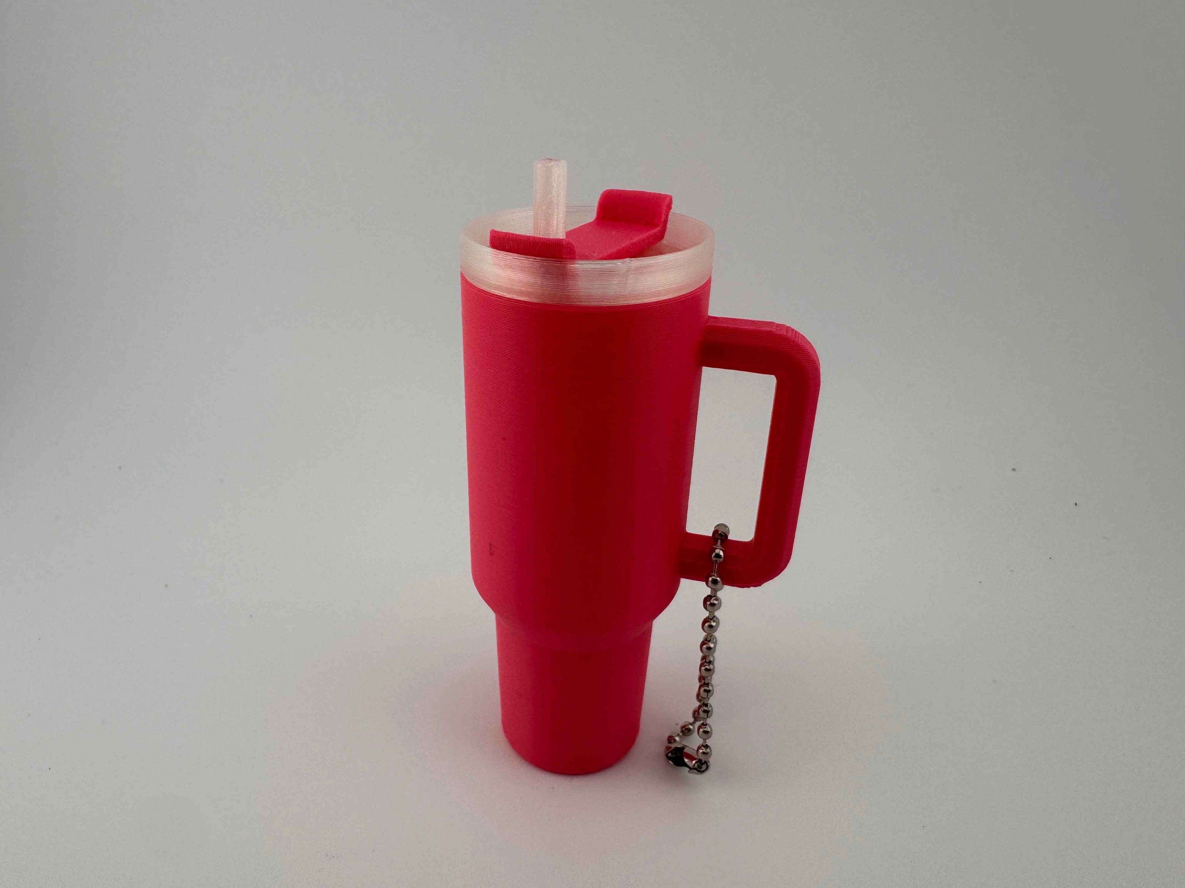 Stanley style tumbler keychain - perfect for carrying chapsticks or similar - Myth & Motion by The Braysdown Workshop