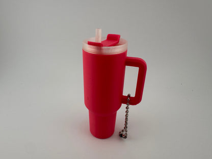 Stanley style tumbler keychain - perfect for carrying chapsticks or similar
