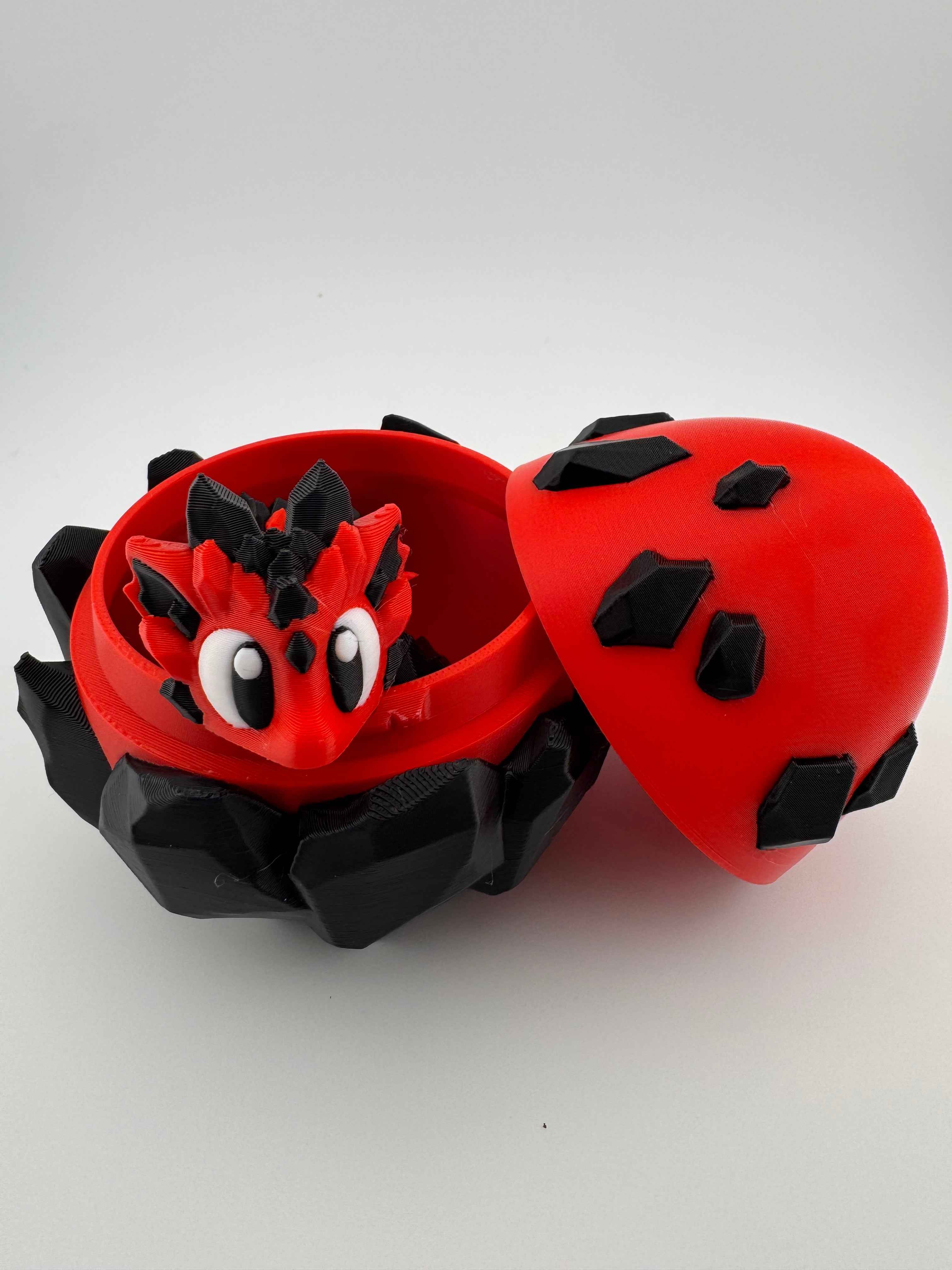 Baby Crystal Dragon and matching eggs - Myth & Motion by The Braysdown Workshop