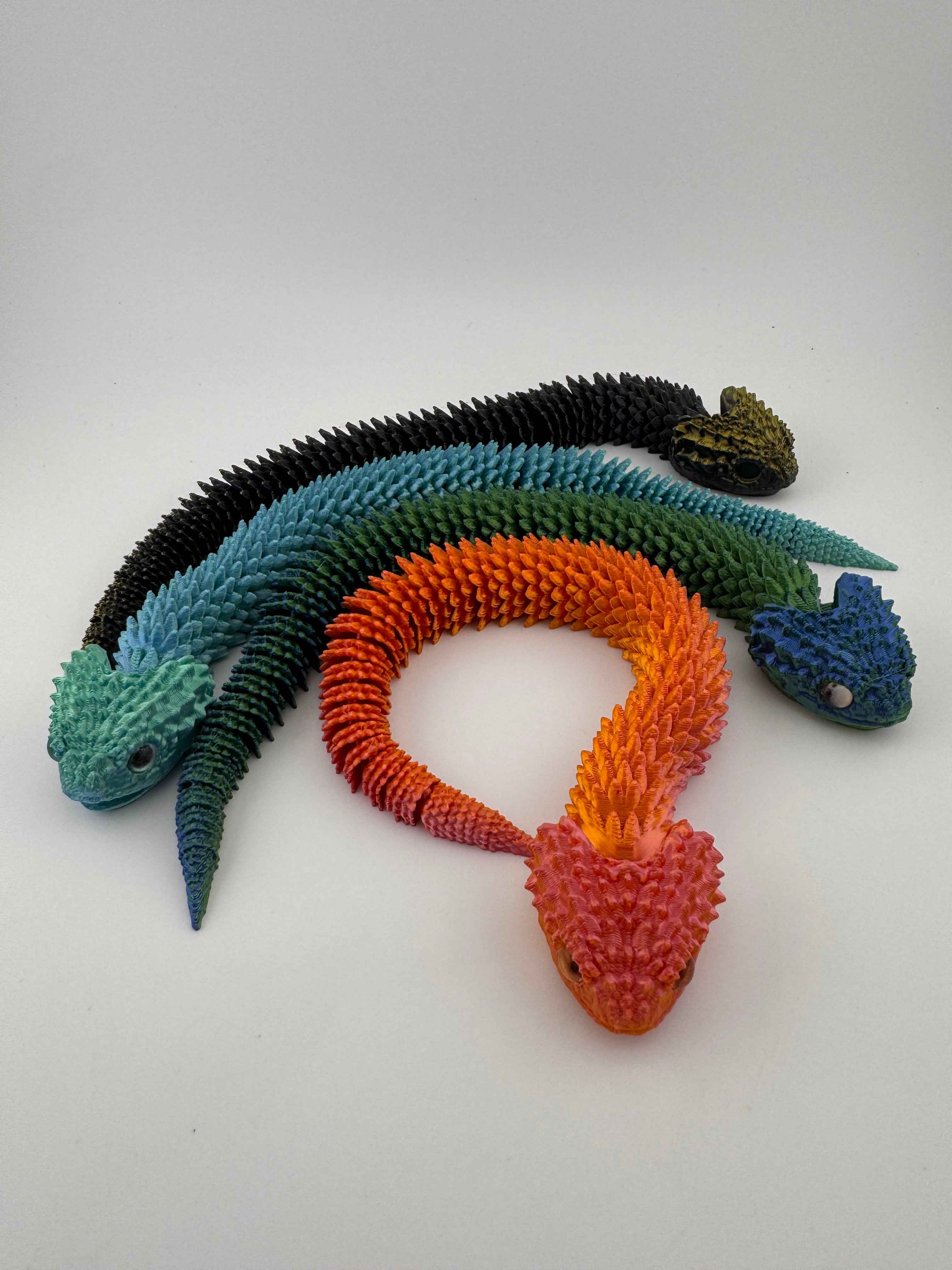 Articulated Snake  - Slither into your hands - Myth & Motion by The Braysdown Workshop
