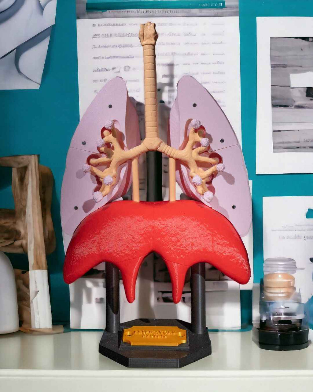 Lung Anatomical educational model - Myth & Motion by The Braysdown Workshop