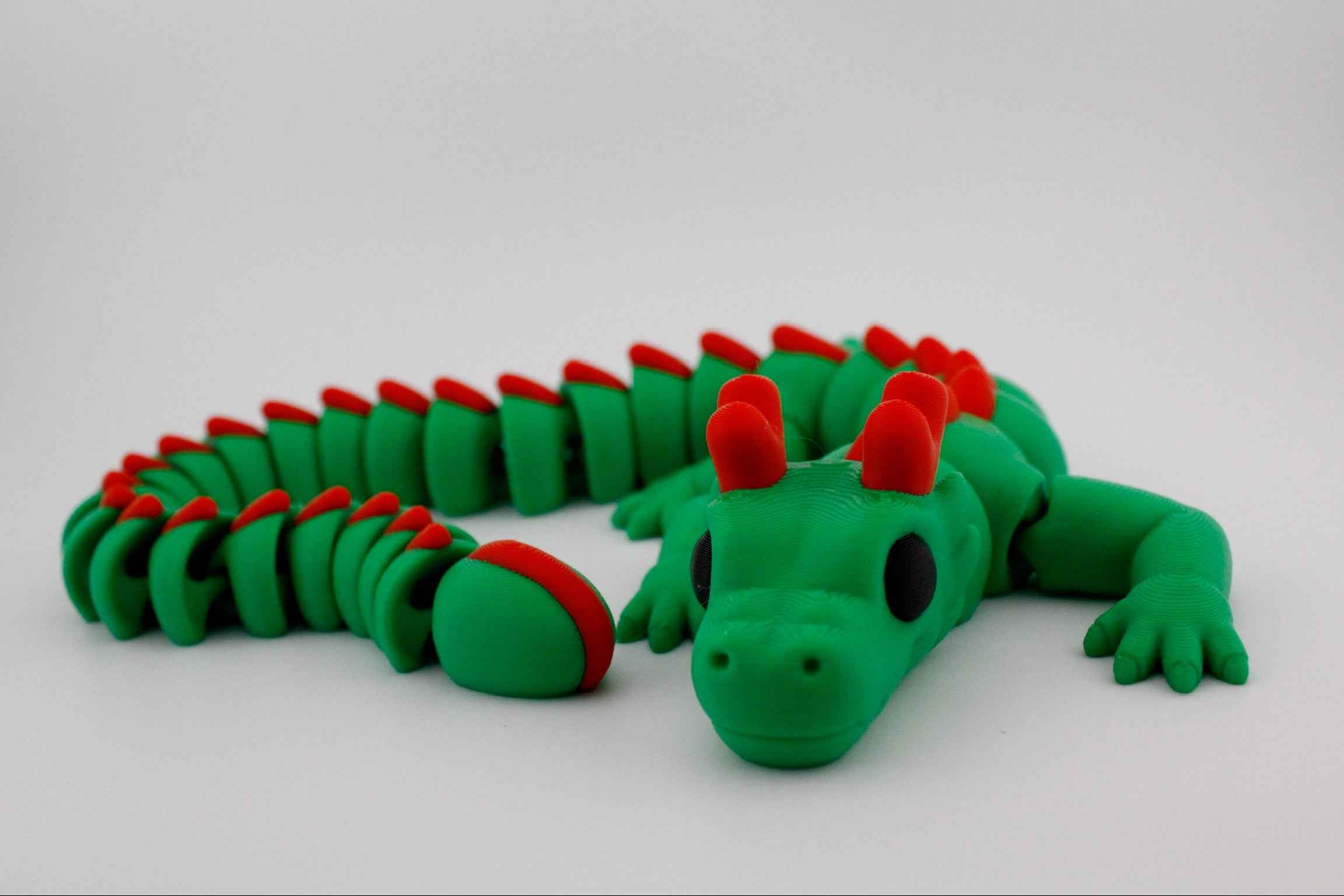 Flexi Dragon - Friendly dragon with extra smoothness - Myth & Motion by The Braysdown Workshop