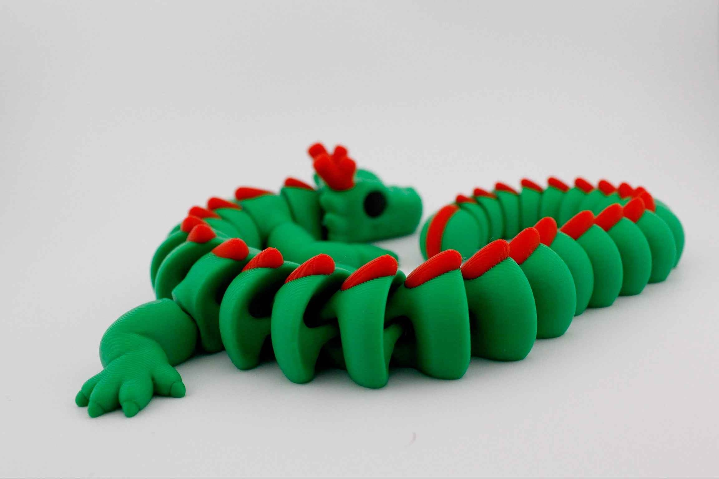 Flexi Dragon - Friendly dragon with extra smoothness - Myth & Motion by The Braysdown Workshop