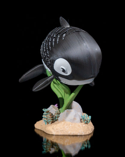 Flexi Oscar, The Orca whale fidget toy with stand