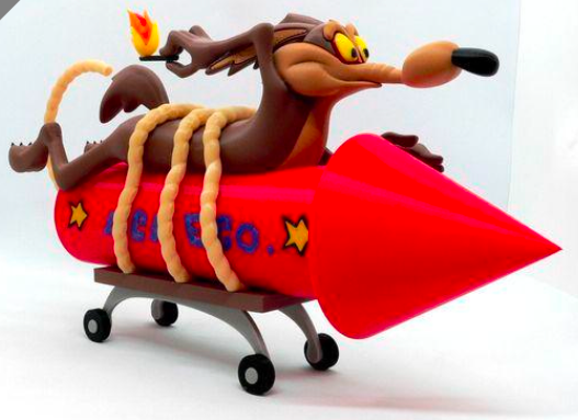 Wile E. Coyote Inspired Model - ACME rocket - Myth & Motion by The Braysdown Workshop