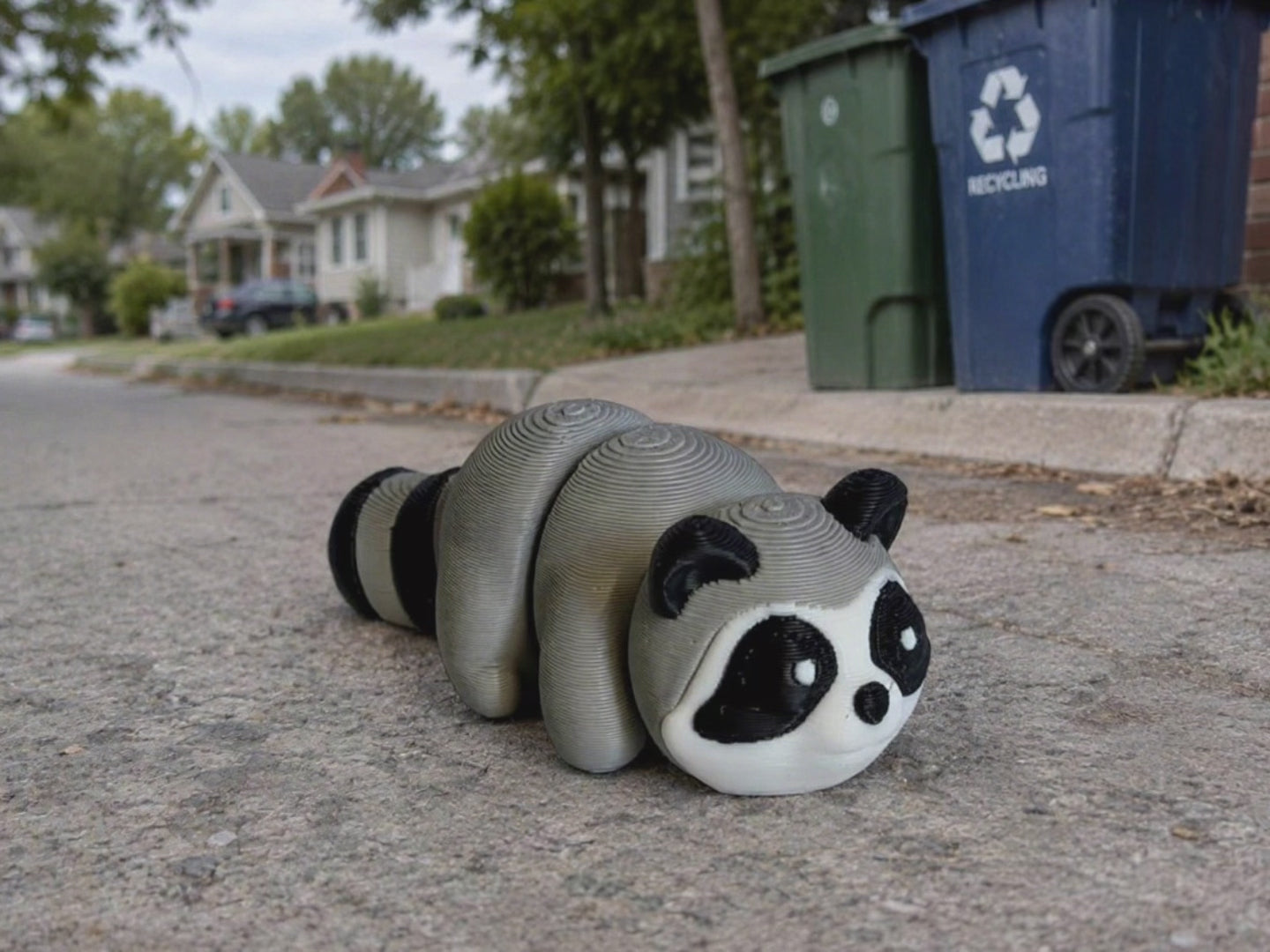 Racoon Fidget Toy - No trash here
